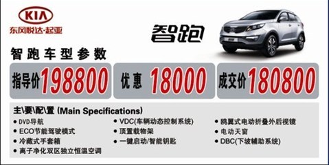 常州萬(wàn)事達(dá)起亞智跑限時(shí)鉅惠，最高享1.8萬(wàn)元讓利